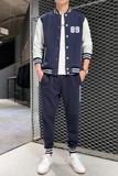 主推2025春季卫衣套装男青少年学生棒球服外套开衫男运动套装P95，男装休闲套装，星座211-2