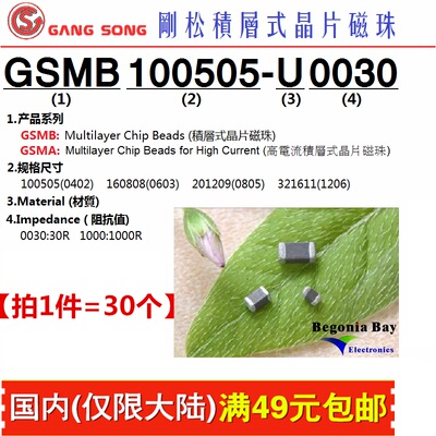 GSMA321611-U100012061000R磁珠