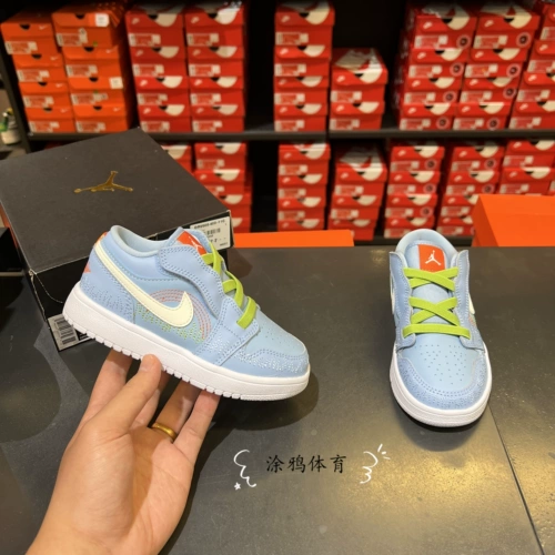 Nike, Air Jordan 1, детские легкие кроссовки подходит для мужчин и женщин на липучке