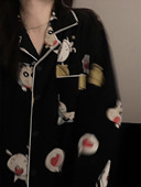 长裤 日系蜡笔小新睡衣男女春秋季 可爱ins风长袖 两件套情侣家居服