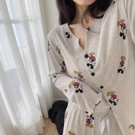 莫代尔棉睡衣女春秋款2024新款高级感家居服可外穿纯棉秋冬季女士