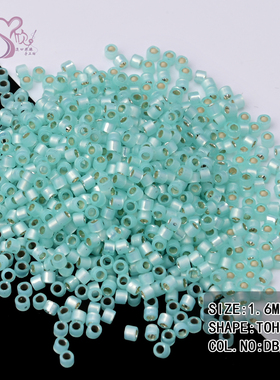 心欣进口米珠日本御幸古董珠1.6mm淡蓝绿DB626维多利亚幻影