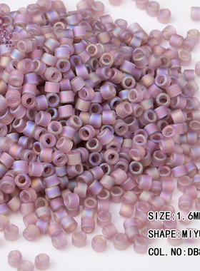 心欣进口米珠日本御幸古董珠1.6mm磨砂紫色镀彩DB857维多利亚幻影