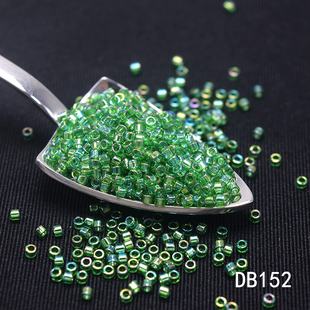 心欣进口DIY散珠日本御幸古董珠1.6mm透明幻彩DB152法绣透明幻彩