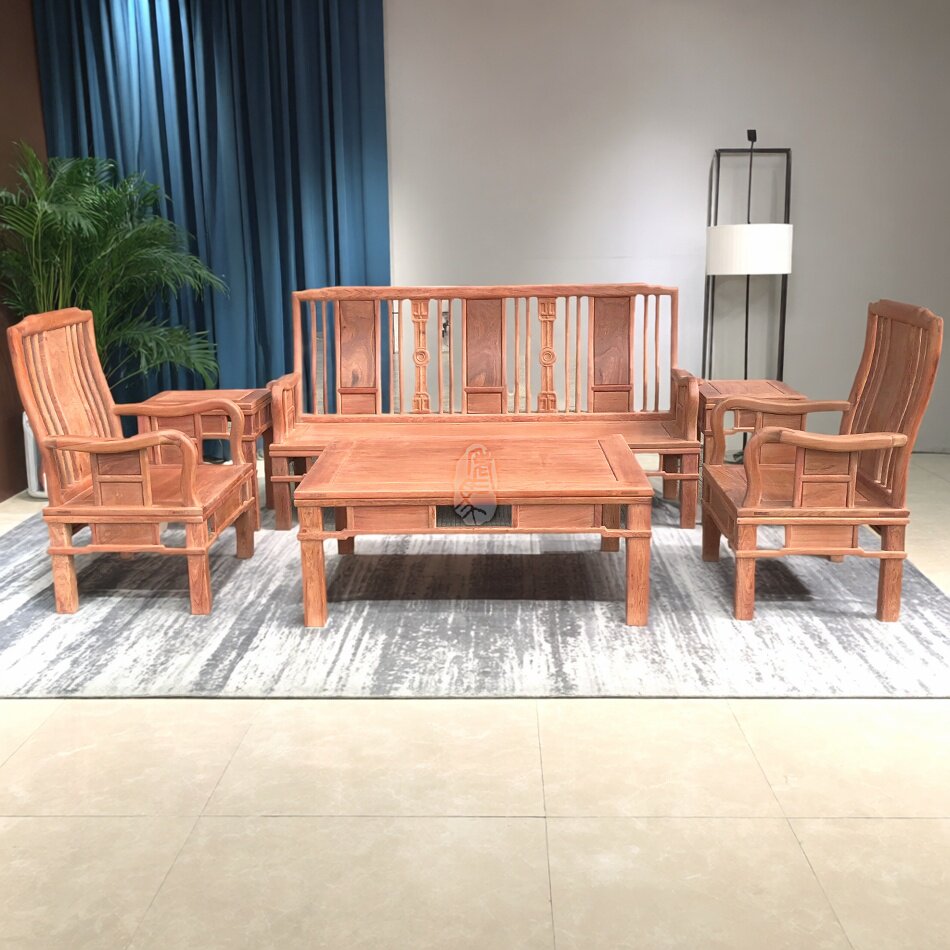 红木家具缅甸花梨木明式沙发红木沙发客厅沙发正宗大果紫檀沙发