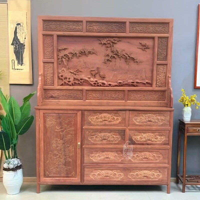 中式屏风玄关红木家具