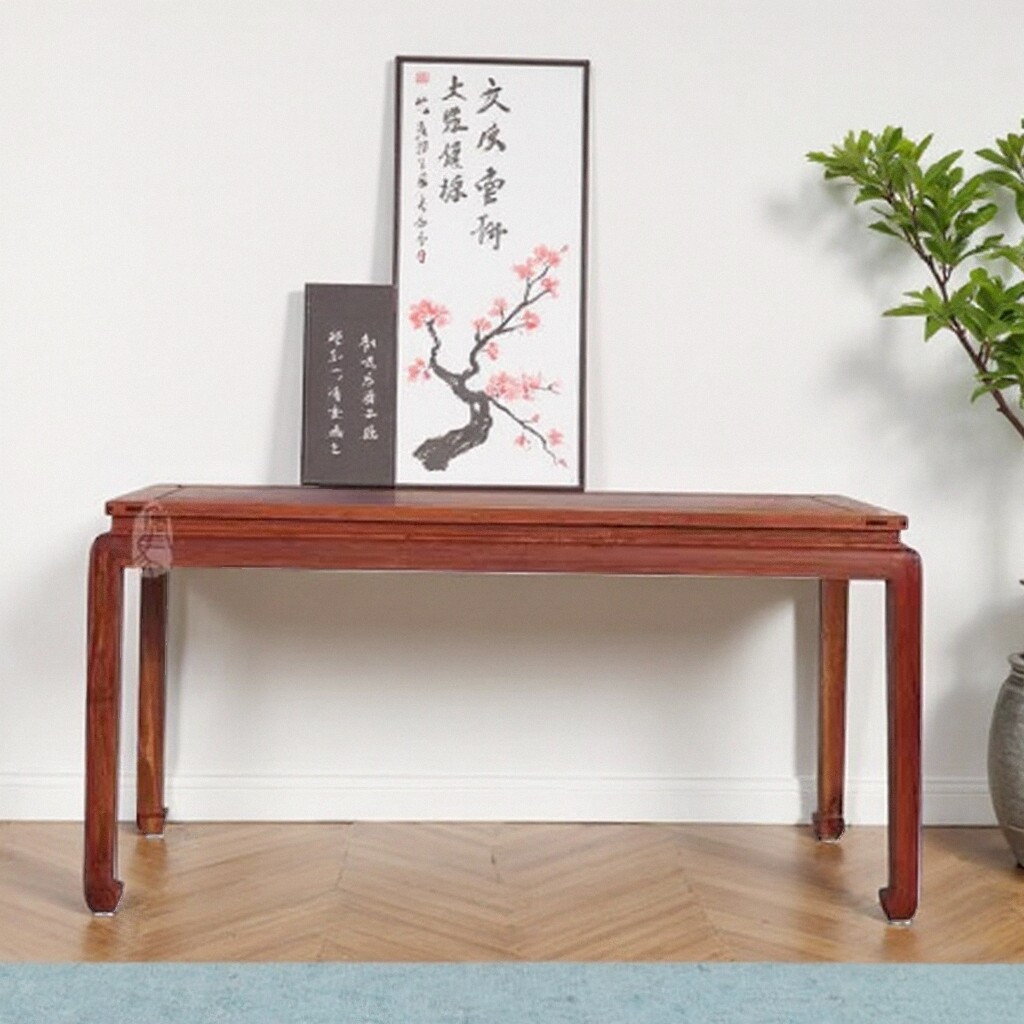 红木家具缅甸花梨木1.6米条案案台画案供桌正宗大果紫檀厂家直销图片