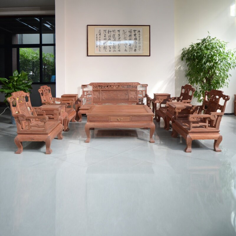 组合红木家具大果紫檀实木沙发