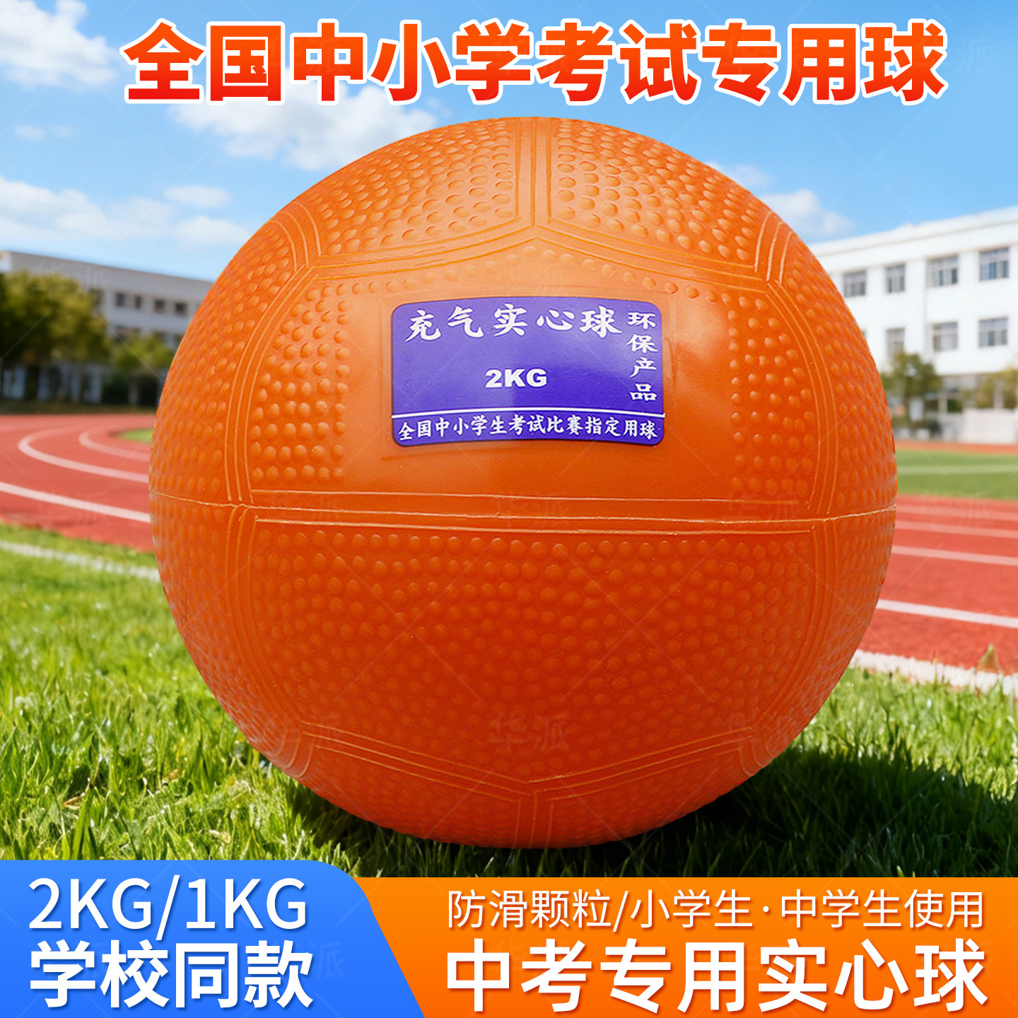 实心球中考专用2kg体育考试标准免充气男女小学生1kg公斤软式铅球