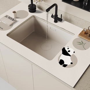 满铺厨房台面沥水垫卡通硅藻泥洗手池吸水垫水龙头水槽可剪裁垫子