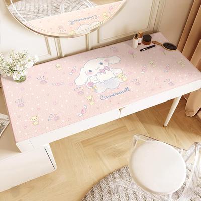 冬季毛绒梳妆台桌垫卡通卧室化妆台美甲保护书桌学生写字桌布加绒