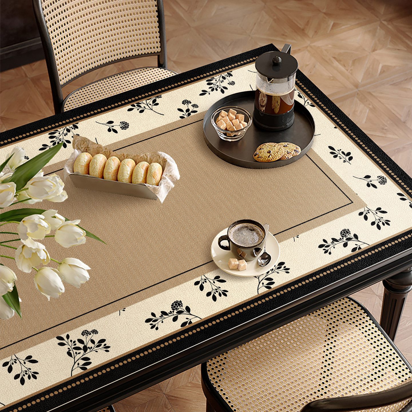 轻奢高级感餐桌桌垫原木风防水防油防烫免洗客厅茶几桌布硅胶垫子
