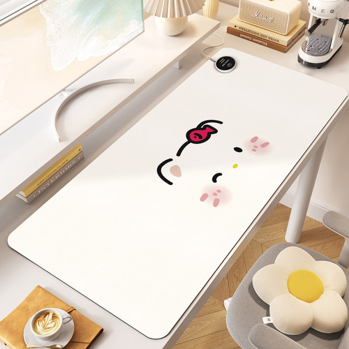 冬天加热学生暖手书桌垫办公室女生工位桌面鼠标垫发热梳妆台桌垫