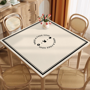 正方形餐桌桌垫防水防油防烫茶几台布小方桌四方桌子pvc桌布80x80