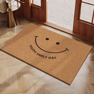 入户门仿椰棕地垫进门门口高级耐脏丝圈脚垫室外门厅蹭土棕色地毯