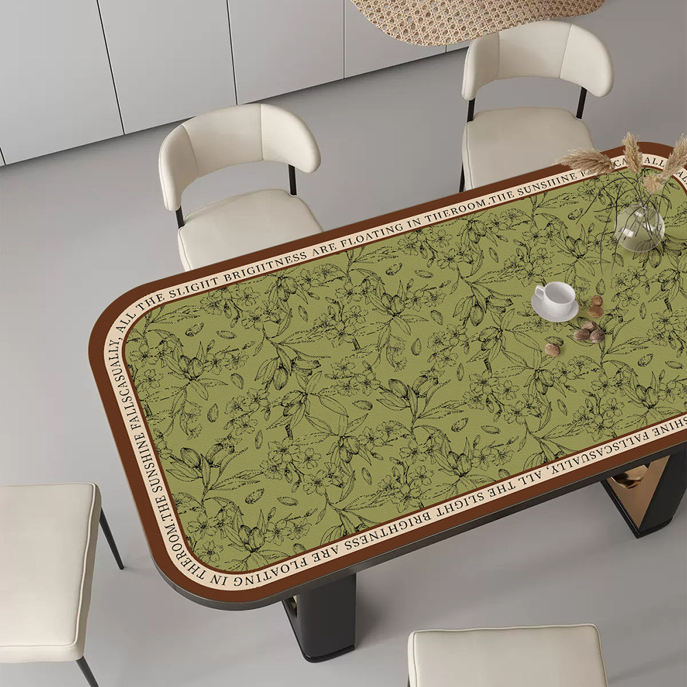 美式圆角餐桌垫轻奢高级感防水防油防烫桌布客厅茶几垫子免洗台布,居家布艺,桌布,淘宝优惠券,粉丝福利购,淘宝优惠卷