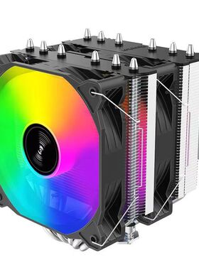 航嘉暴风雪T620炫酷风冷散热器ARGB双塔式12代CPU静音风扇PWM温控