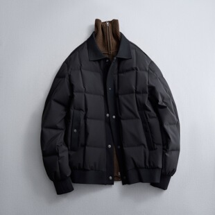 豆腐块格子羽绒服 简约内搭外穿羽绒衣拼接冬装6016-25111P265