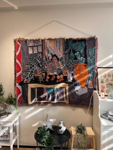 野兽派Henri Matisse伊特鲁里亚花瓶马蒂斯挂毯毛毯休闲毯沙发毯