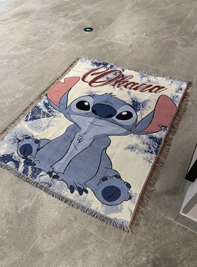 史迪仔星际宝贝史迪奇Stitch沙发毯卡通风史迪仔家居装饰毯野餐垫