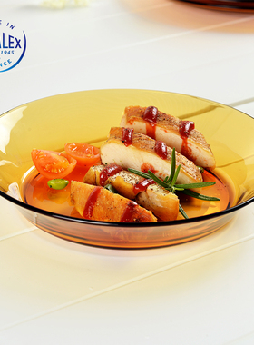 进口多莱斯耐高温玻璃盘子菜盘家用高级感早餐菜碟高颜值轻奢餐具