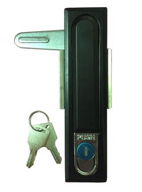 深久柜锁MS818配电箱动力机柜门锁具MS490户外设备平面大黑锁480