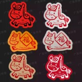 小马可爱插画标签贴纸新年快乐马年英文鲜花烘焙喜庆氛围封口贴