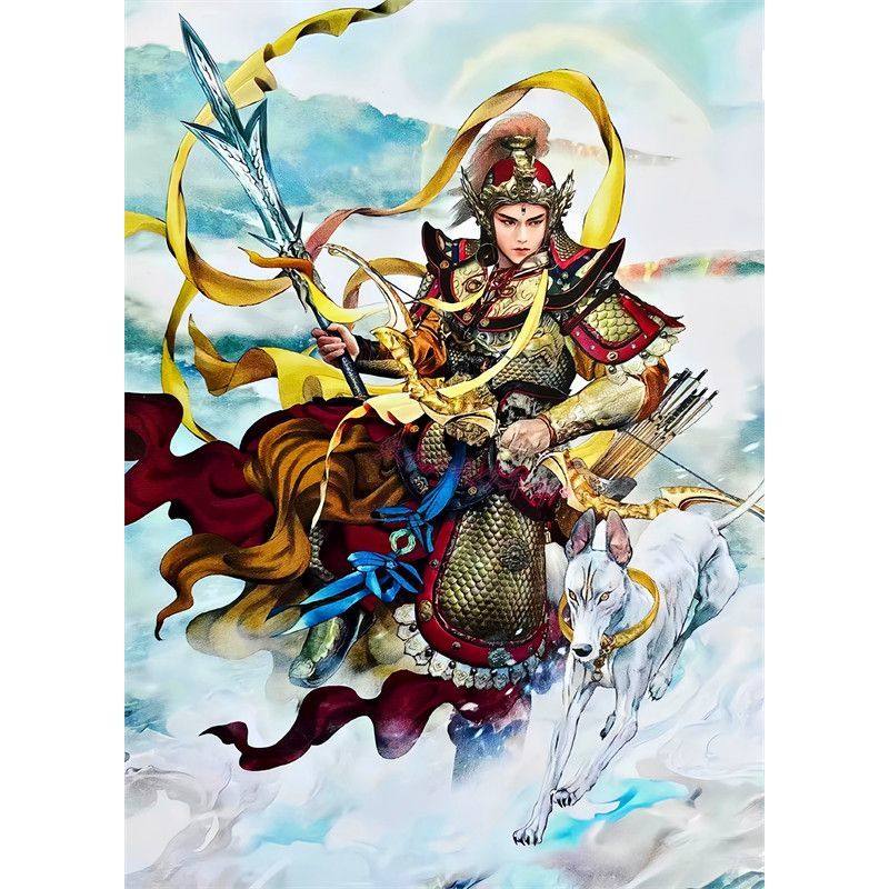 二郎神二郎显圣真君贴画新中式遮瑕自贴玻璃门自带背胶不干胶贴纸,个性定制/设计服务/DIY,写真/海报印制,淘宝优惠券,粉丝福利购,淘宝优惠卷