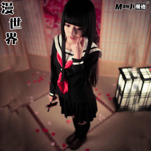 地狱少女阎魔爱COS服 全套JK制服水手衣服装日本动漫cosplay女装