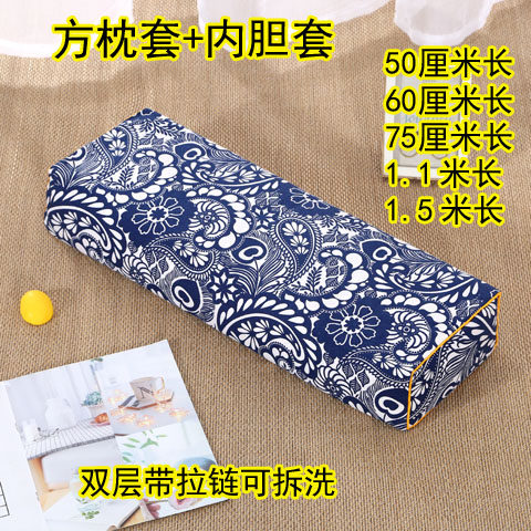 老粗布枕套方形宫廷颈椎单人