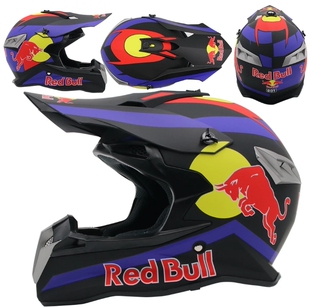 自行车越野头盔赛车越野头盔山地速降全盔KTM头盔红牛头盔FOX头盔