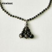 Picnique Eddie银曜石串珠流苏项链&耳环