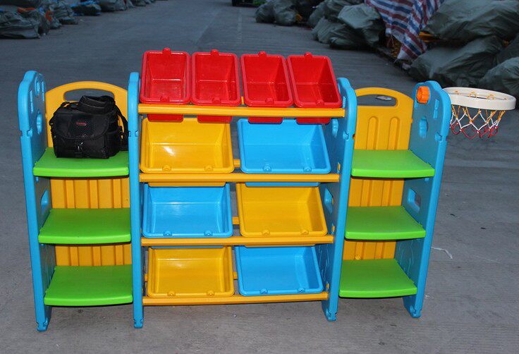 儿童多功能整理柜收纳柜 收拾架 幼儿园玩具架 玩具柜塑料储物架