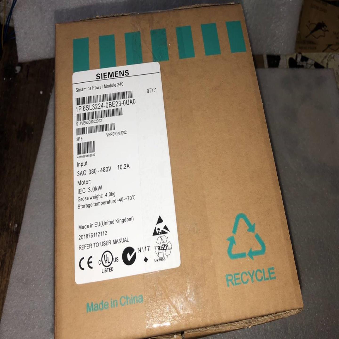 配件pm240功率模块变频器6SL3224-0be220BE230be24-2ua议价