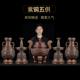 紫铜五供一套供佛套装 家用佛堂寺庙三脚薰香炉铜烛台供佛花瓶佛具
