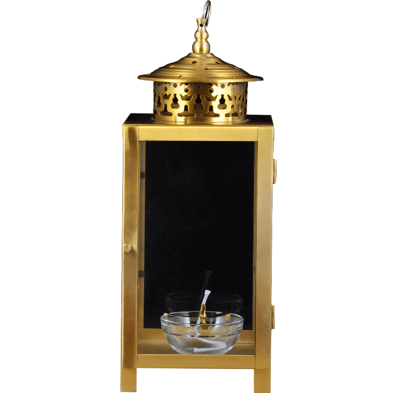 黄铜四面酥油灯防风室内户外