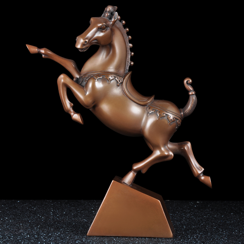 紫铜马生肖摆件客厅现代