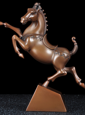 紫铜马生肖摆件客厅现代