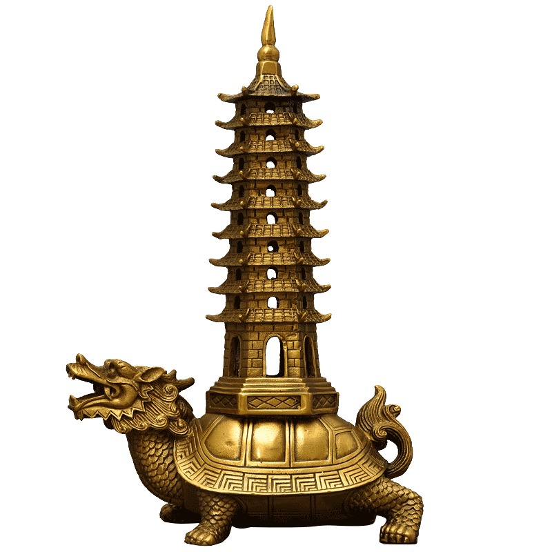 黄铜龙龟文昌塔书房风水开业礼品