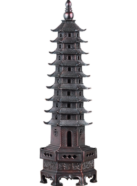 彩铜九层文昌塔摆件中式客厅
