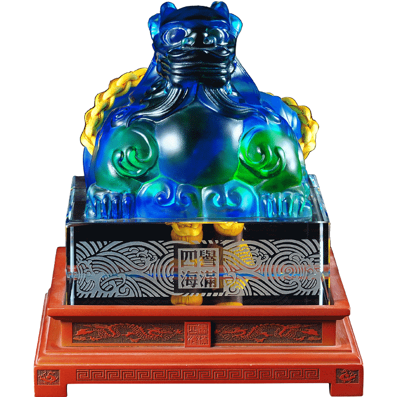 琉璃办公室周年庆典礼品印章摆件