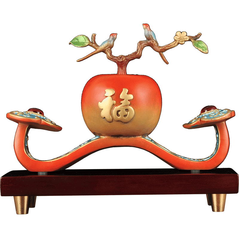 铜平安是摆件苹果如意客厅