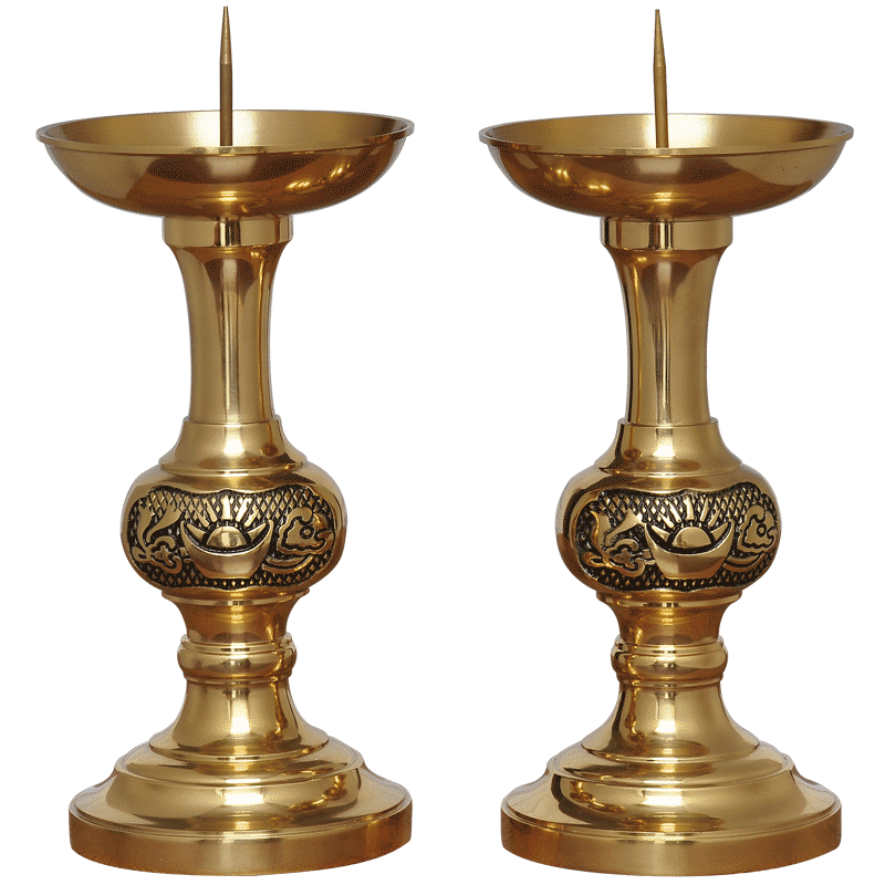 纯铜摆件蜡烛礼佛供灯敬神工艺品