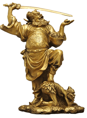 黄铜钟馗像客厅风水玄关工艺品