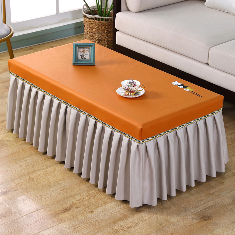 新款茶几桌布防油防水免洗电视柜台布套罩欧式长方形餐桌布艺防尘
