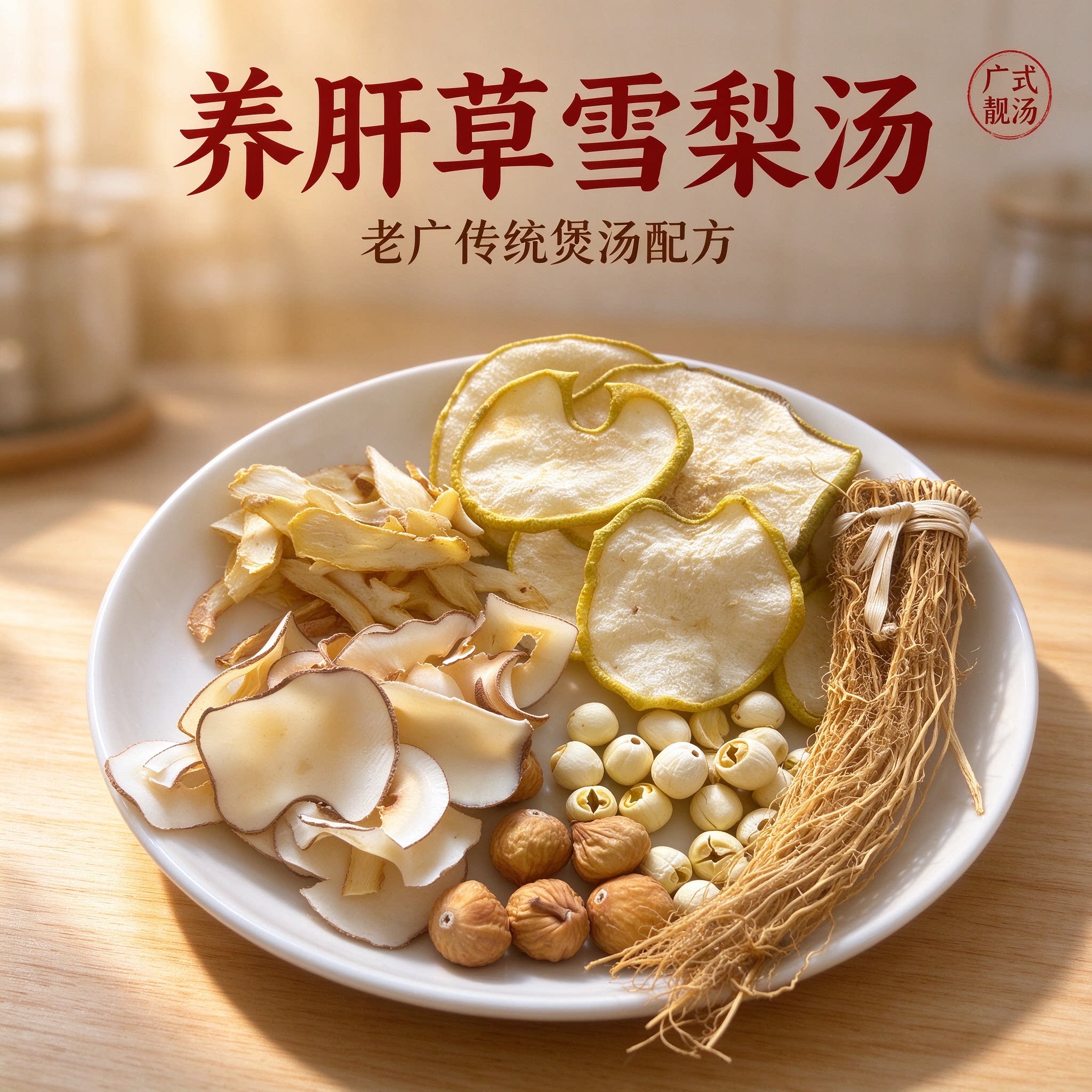 养肝草雪梨汤料包广东煲汤材料广式老火靓汤海底椰玉竹干货