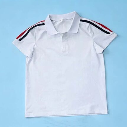京溪夏款中小学生男女校服套装红蓝两道杠校服班服纯棉校服团体服