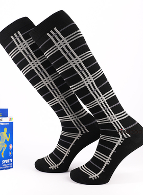 Findcool长筒压缩袜小腿减压袜飞行袜马拉松机能袜男女跑步长筒袜