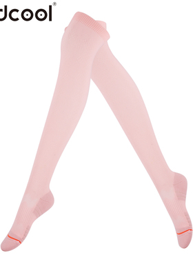 Findcool长筒过膝运动袜女健身跑步压缩袜毛巾底吸汗防滑羽毛球