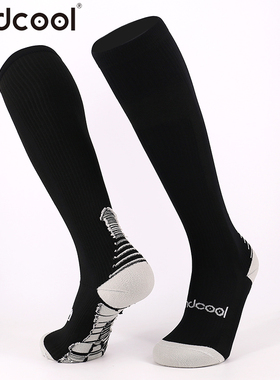 Findcool毛巾底健身跳操跳绳运动袜2双男女长筒毛圈底马拉松跑步